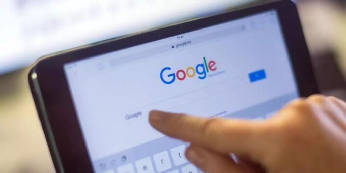Die Google-Suche auf einem iPad. Google