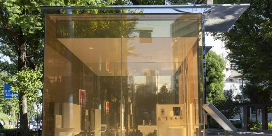 Sorgen für Gesprächsstoff: öffentliche Toiletten mit transparenten Wänden in Tokio. Foto: Rodrigo Reyes Marin/ZUMA Wire/dpa
