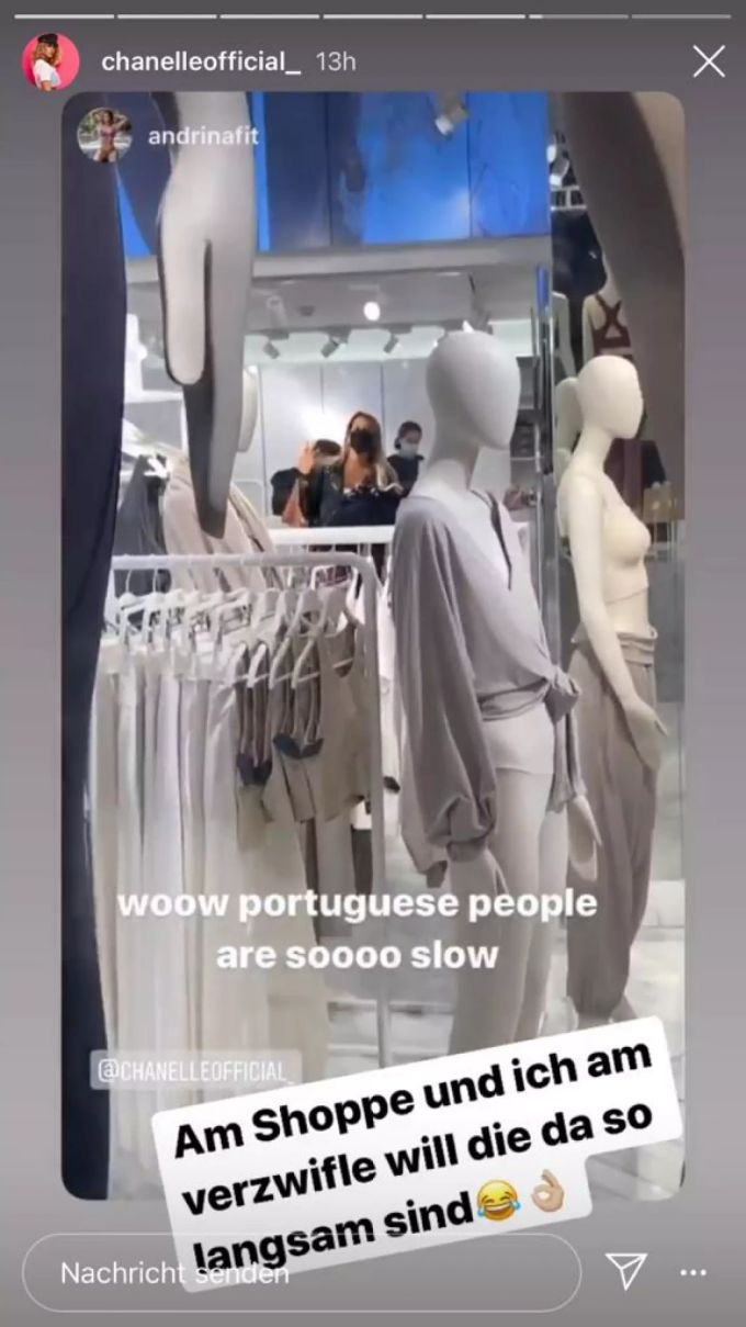 Chanelle nervt sich ab den Portugiesen. chanelle
