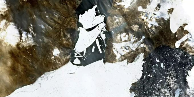 Der Gletscherbruch an der Nordostküste Grönlands. Grönland Gletscherbruch gletscher