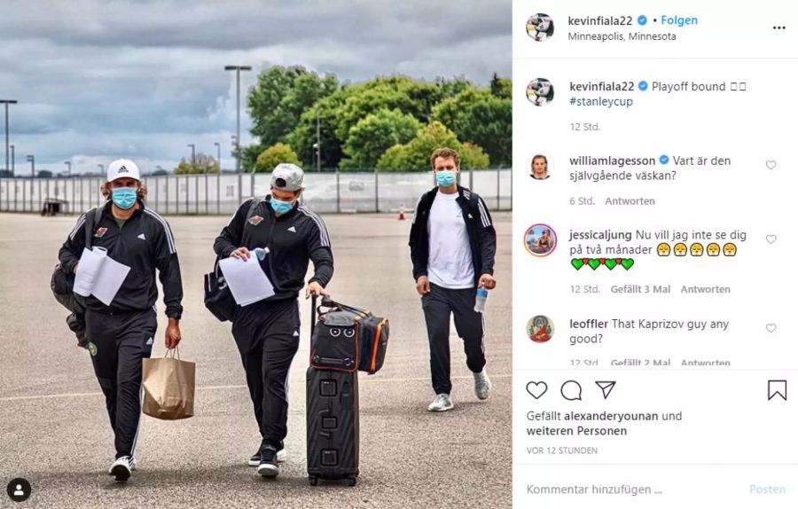 Kevin Fiala reist mit seinen Teamkollegen nach Edmonton.