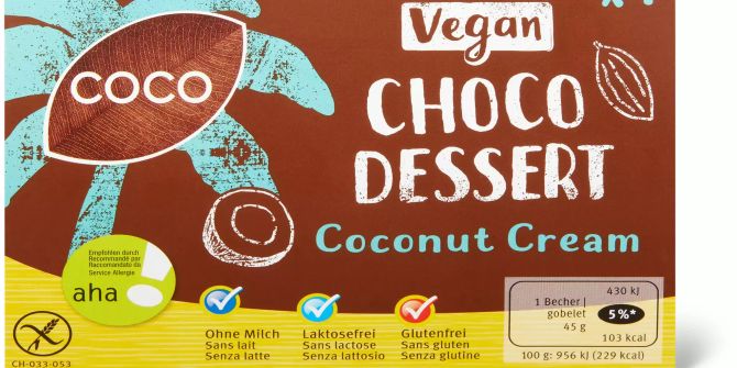 aha choco dessert coconut cream