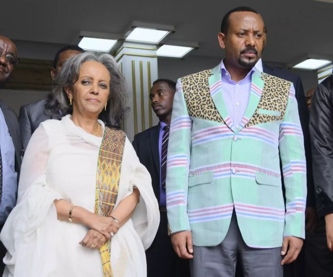 Die Präsidentin von Äthiopien Sahle-Work Zewde und Premierminister Abiy Ahmed. äthiopien