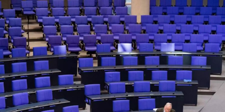 AfD-Fraktionschef Alexander Gauland im Plenarsaal des Bundestags. Foto: Tom Weller