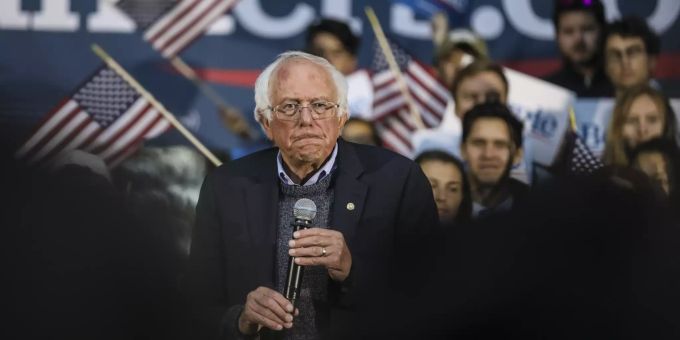 US-Demokrat Bernie Sanders an einem Wahlkampf-Event am Dartmouth College in Hanover, N.H. Election 2020 Bernie Sanders