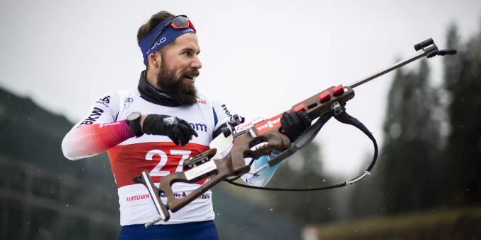 Benjamin Weger während dem Training. Benjamin Weger