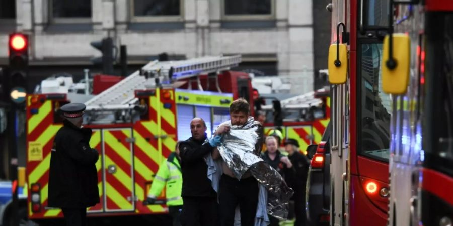 Einsatzkräfte im Zentrum Londons