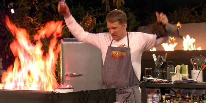 Oliver Pocher richtet Chaos bei Grill den Henssler an. grill den henssler
