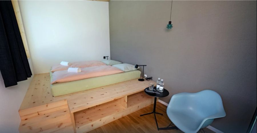 Ein luxuriöses Doppelzimmer des Wellness Hostels.