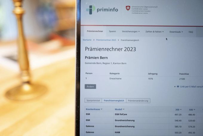 Die Krankenkassenprämien sind in den letzten 25 Jahren um 146 Prozent gestiegen. (Symbolbild) Krankenversicherung Prämie