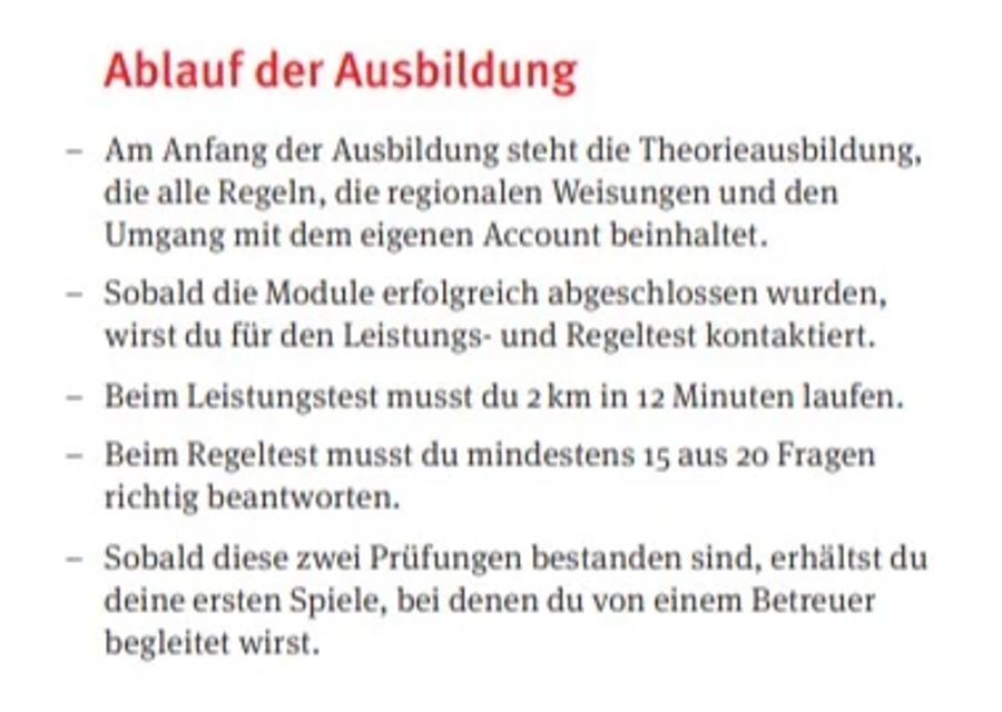 So verläuft die Ausbildung.