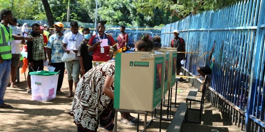 Wahlbüro in Papua-Neuguinea