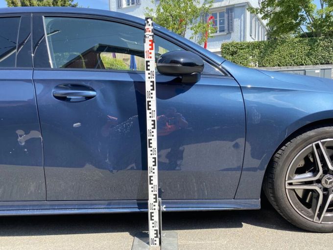 Verunfallter Personenwagen.