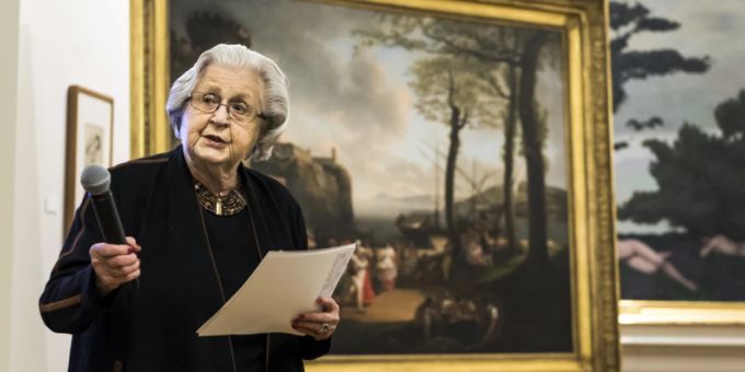 Alice Pauli, Galeristin, Sammlerin und Mäzenin aus Lausanne, hier bei einer Pressekonferenz zu Grosspenden an das Musée cantonal des Beaux-Arts im Jahr 2017 (Archiv). Alice Pauli Gallery