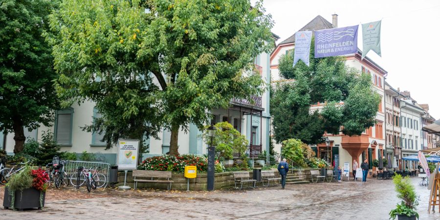 Der Albrechtsplatz in der Altstadt von Rheinfelden.