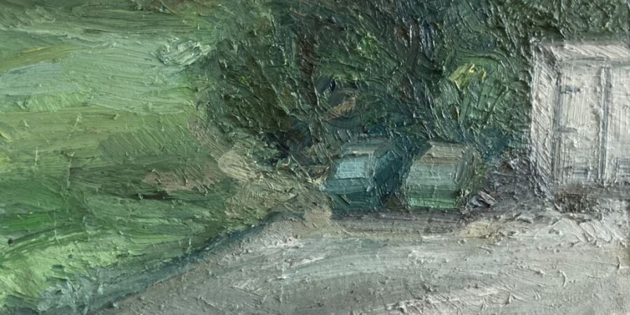 «Landschaft Werdinsel» (Öl auf Leinwand) von Giampolo Russo ist in der Galerie Stans zum Thema «Orte» zu sehen.