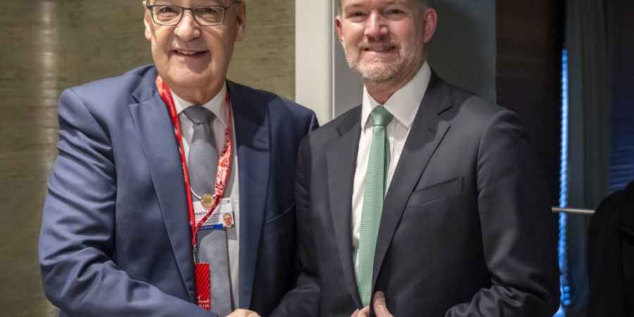 Nach dem Treffen am WEF sind Bundespräsident Guy Parmelin und der US-Handelsbeauftragte Greer am Rand des OECD-Ministertreffens am Mittwoch in Paris erneut zusammengekommen. (Archivbild)