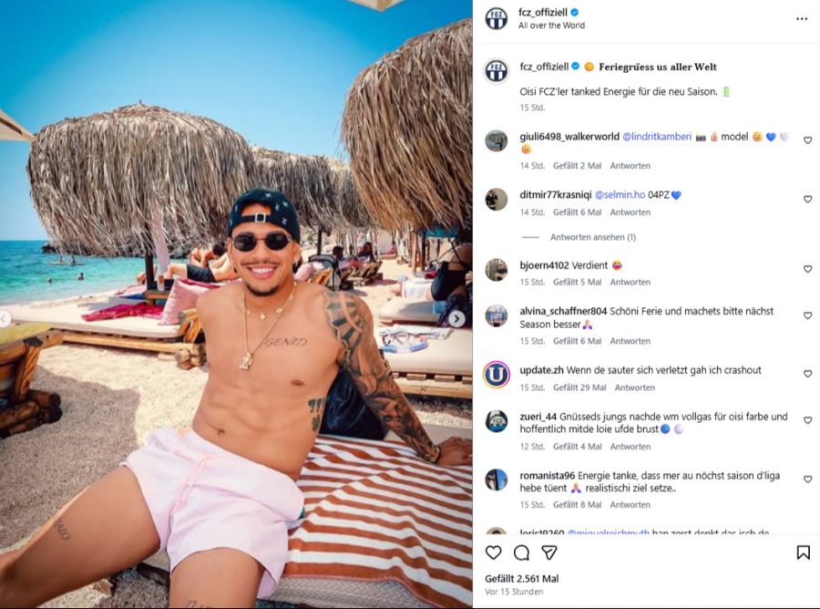 ... wie Stürmer Juan Jose Perea.