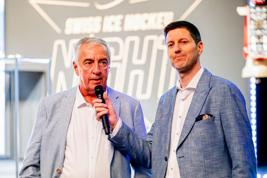 IIHF-Präsident Luc Tardif beim Interview mit Reto Müller.