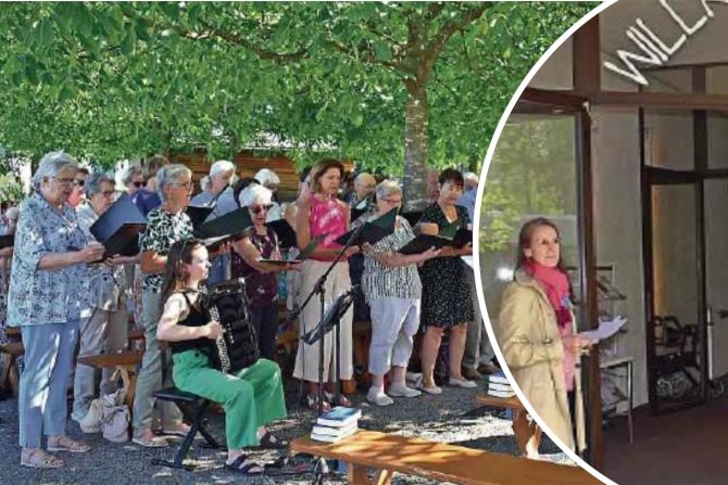Der Kirchenchor singt am Chäppelifäscht.