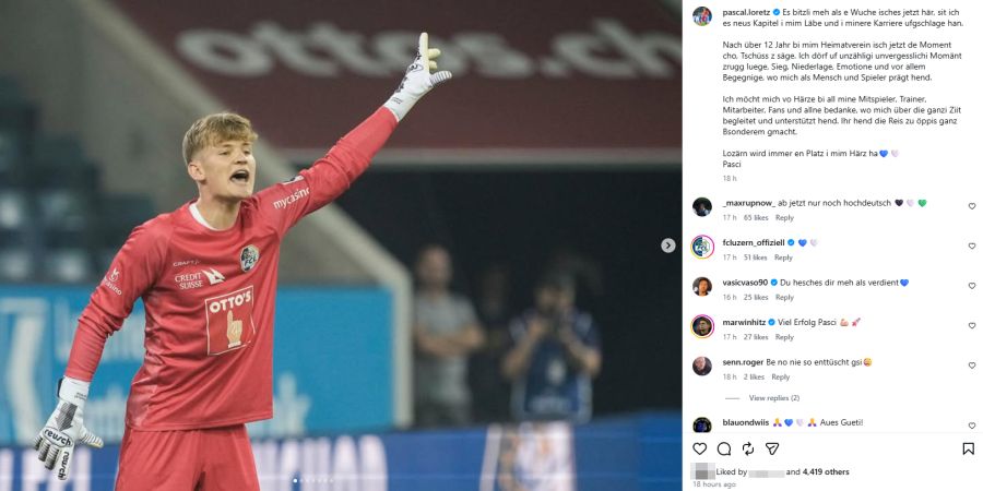 Pascal Loretz FC Luzern
