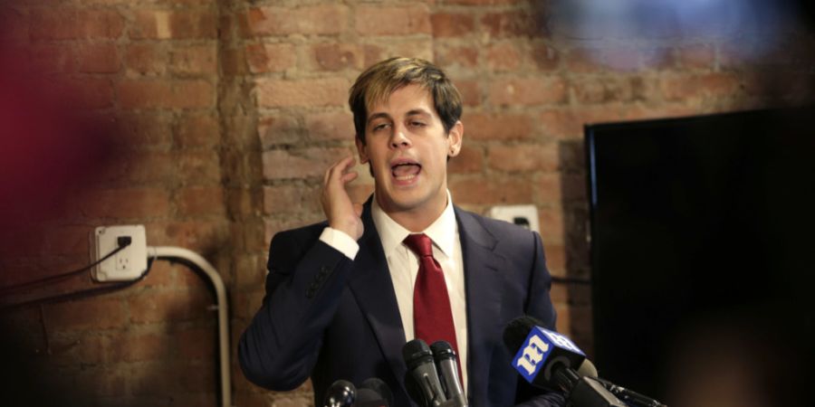 ARCHIV - Der für rechtspopulistische Aussagen bekannte Blogger Milo Yiannopoulos ist laut Medienberichten von ICE festgesetzt worden. Foto: Seth Wenig/dpa
