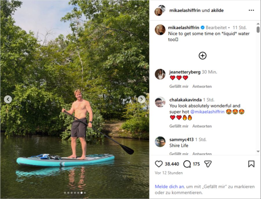 SUP ist nicht nur ein gutes Ganzkörpertraining, es ermöglicht auch eine Abkühlung zwischendurch.