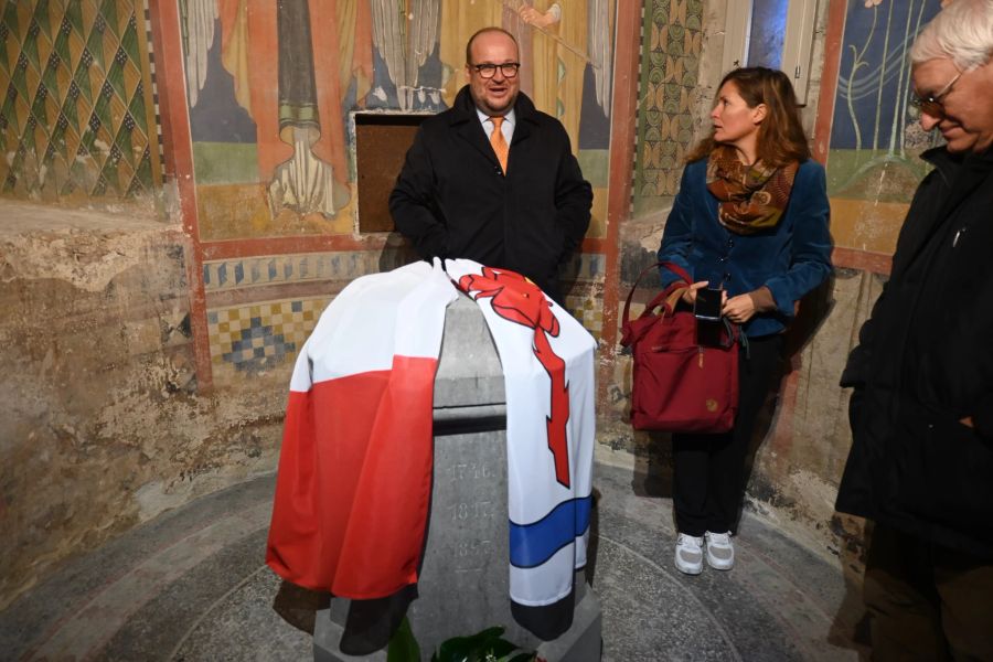 Das Mausoleum ist wiedereröffnet. Im Bild: Stadtpräsident Martin Stöckling.