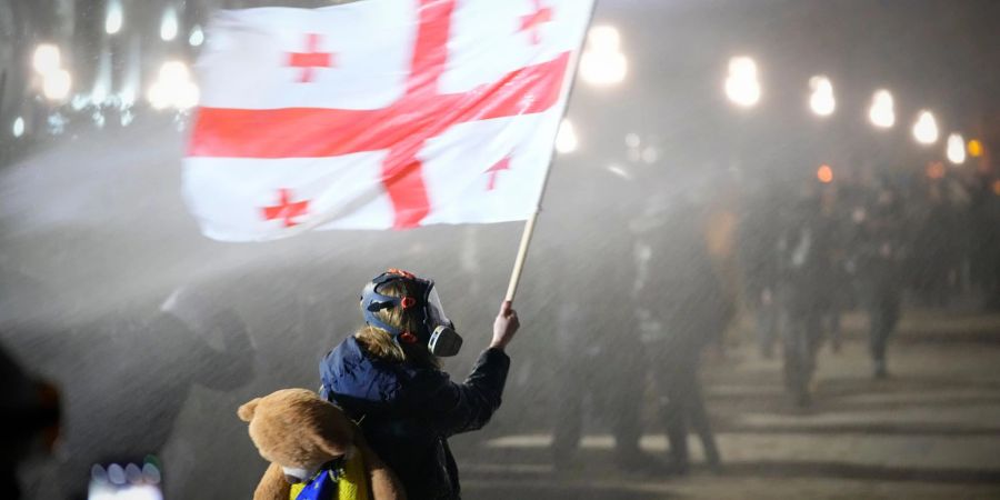 Die gewaltsamen Proteste in Georgien gegen eine Entscheidung der Regierung halten an.