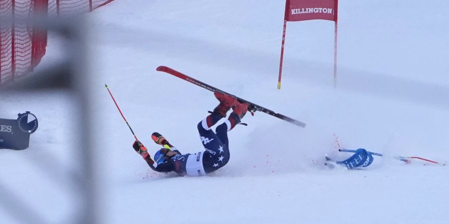 Mikaela Shiffrin bei ihrem Sturz in Killington.