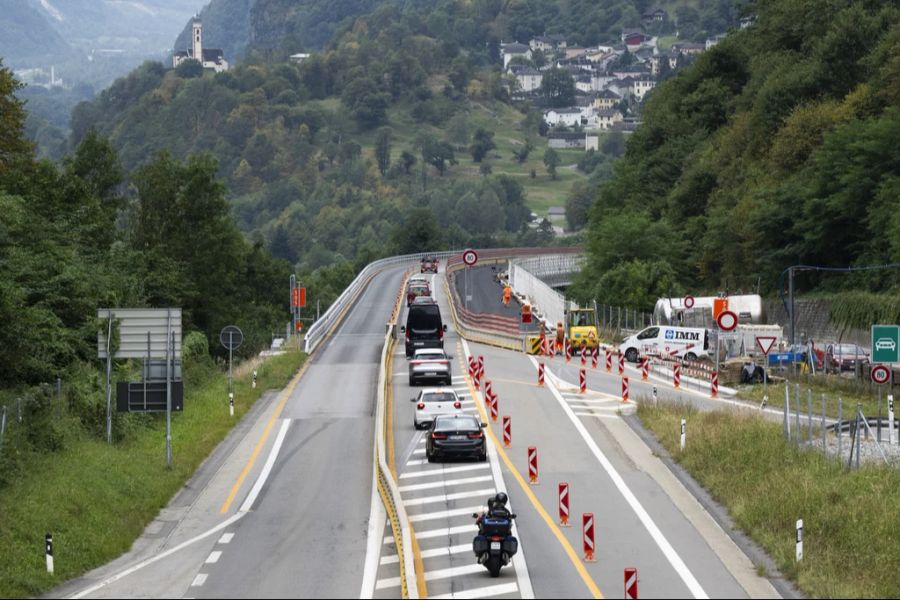 A13 Autobahn Unwetter gesperrt