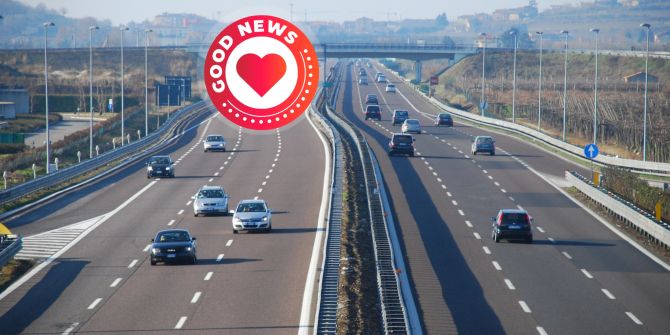 Junge Autobahn Polizisten gerettet
