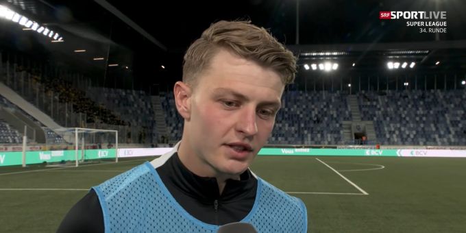 YB-Verteidiger Lewin Blum im Interview nach dem Spiel gegen Lausanne. YB