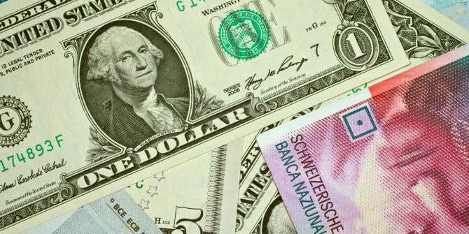 dollar franken scheine