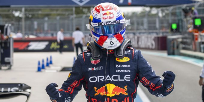 Max Verstappen hat seinen Red Bull auf die Pole Position für den Formel-1-Grand-Prix in Miami gestellt. Formula One Miami Grand Prix - Sprint and Qualifying