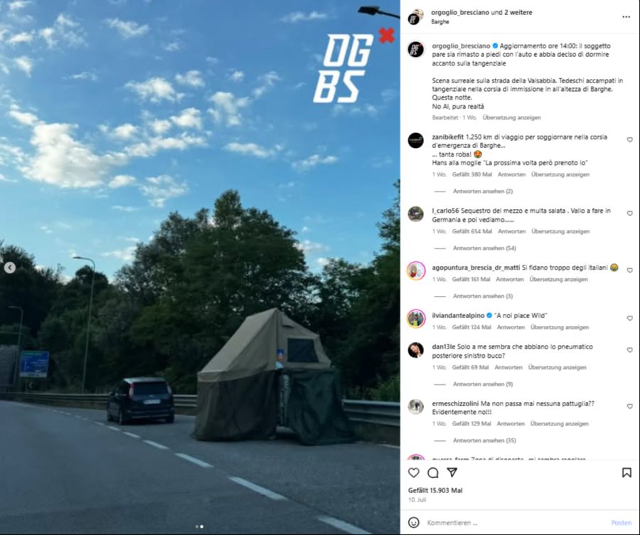 Das Bild sei «keine KI», sondern «pure Realität».