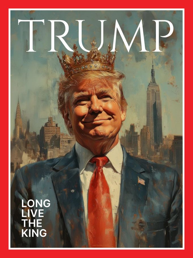 Dieses Bild von Donald Trump mit Krone und dem Satz «lang lebe der König» postete der offizielle Account des Weissen Hauses in den Sozialen Medien. Donald Trump König Krone