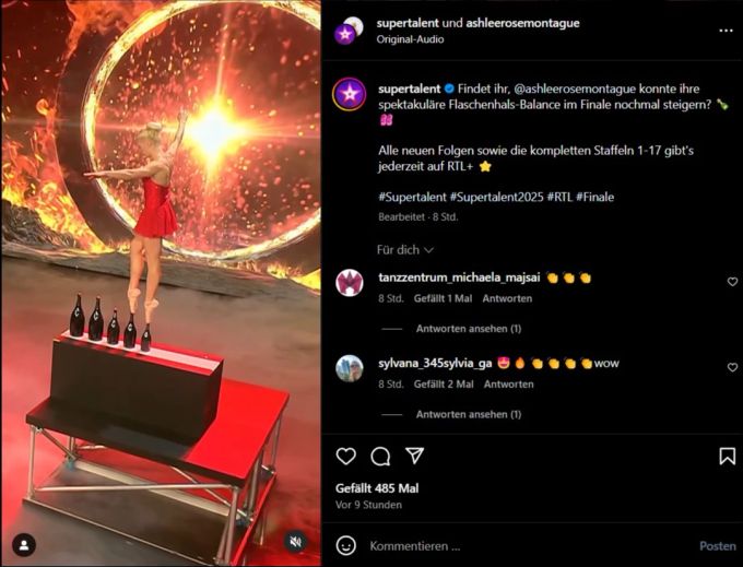 Die Extremballerina Ashlee Rose Montague inszenierte einen Sturz auf der Bühne – Dieter Bohlen war geschockt. dieter bohlen das supertalent