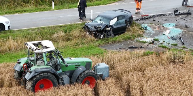 Unfall mit Traktor