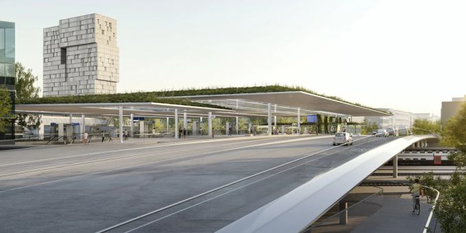 Visualisierung Basel SBB West Margarethenbrücke. Margarethenbrücke