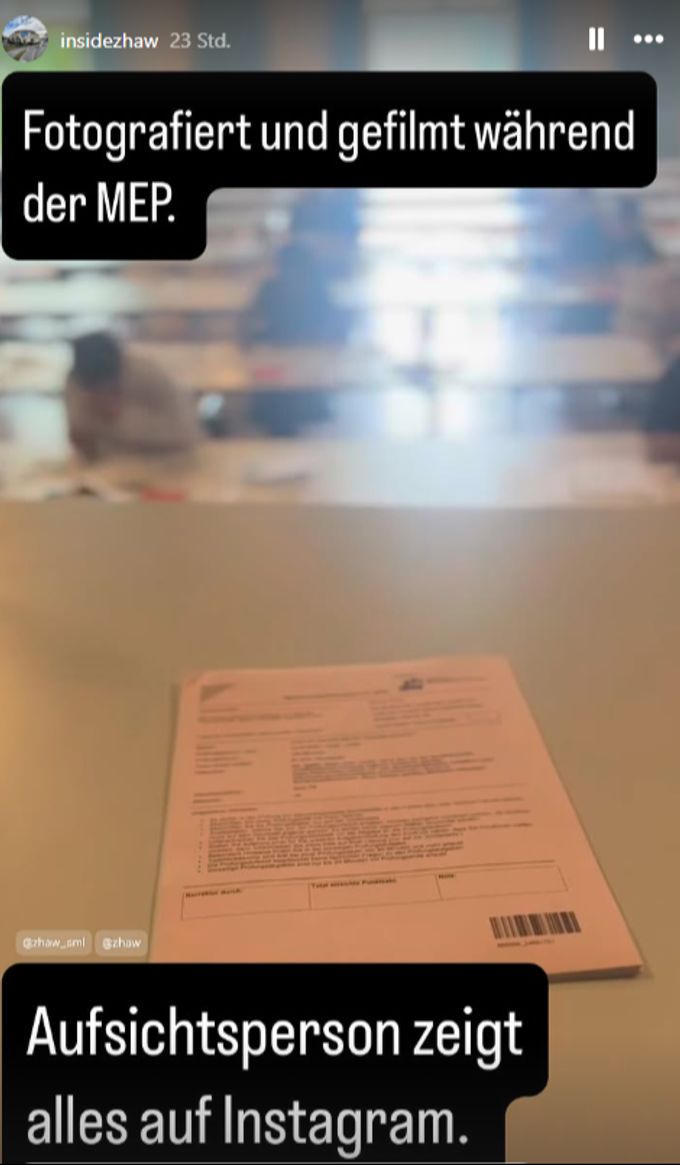 Der Kanal «Inside ZHAW» kritisiert, dass die Influencerin auf Instagram alles zeigte. ZHAW