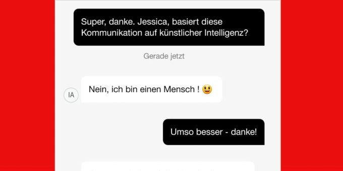 Ein kleiner Tippfehler kann ein Anzeichen darauf sein, dass ein Mensch am Werk ist. sbb ki