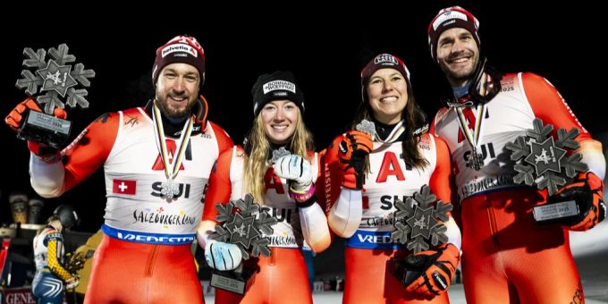 1. Tag an Ski-WM - Holdener und Co. jubeln im Team-Event über Silber