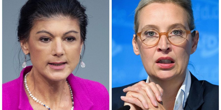 BSW-Gründerin Sahra Wagenknecht und AfD-Chefin Alice Weidel lieferten sich bei «Maischberger» einen Schlagabtausch. (Archivbild)