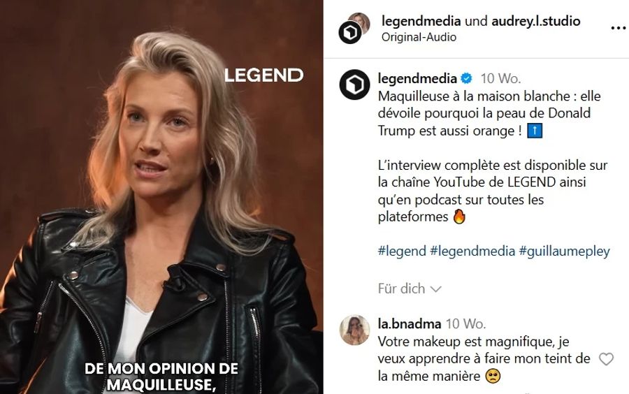 Visagistin Audrey Lefevre hat für Donald Trump gearbeitet. Sie weiss, warum die Haut des künftigen US-Präsidenten so orange ist.