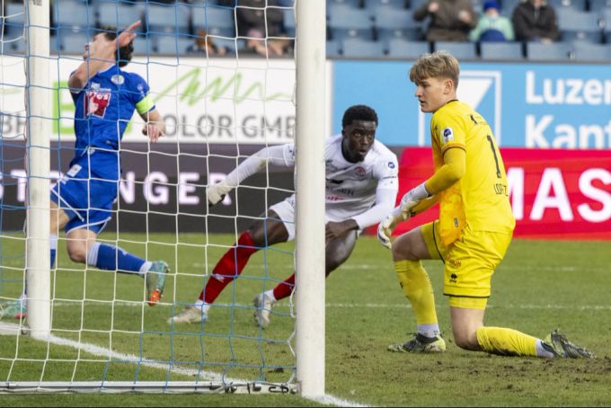 Gomis schiesst den FC Winterthur in Führung. FC Winterthur
