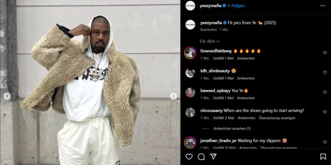 Kanye West verkauft in seinem Onlineshop Yeezy ein umstittenes T-Shirt. Kanye West Yeezy
