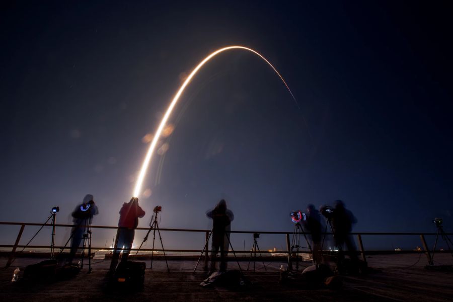 «Blue Ghost»ist  im Januar mithilfe einer «Falcon 9»-Rakete des Raumfahrtunternehmens SpaceX vom Weltraumbahnhof Cape Canaveral im US-Bundesstaat Florida gestartet.