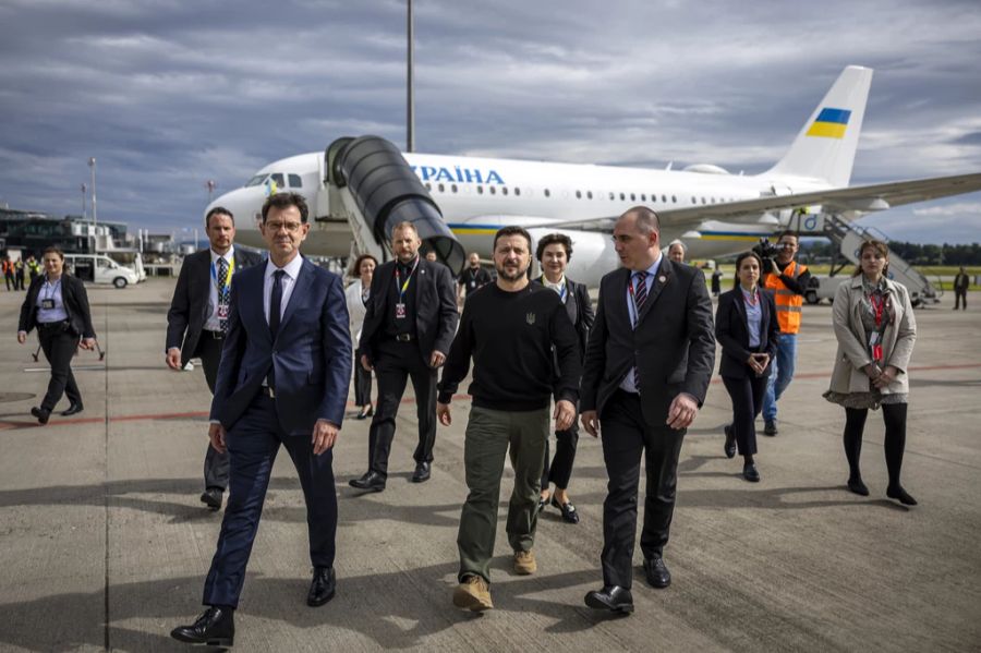 Der ukrainische Präsident Wolodymyr Selenskyj landete bereits gestern in Zürich.