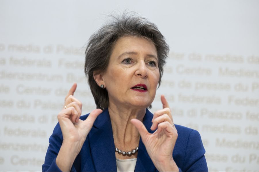 Simonetta Sommaruga (SP) war von 2010 bis 2022 im Bundesrat. Im Bild: Sommaruga spricht bei ihrer letzten Medienkonferenz am 16. Dezember 2022.